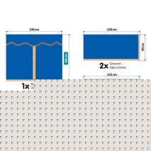 ΣΕΤ ΚΟΥΡΤΙΝΕΣ ΝΤΑΛΙΚΑΣ PRIVILEGE HIGH CENTRAL ΜΠΛΕ 8ΤΕΜ. Auto Moto Tyres 