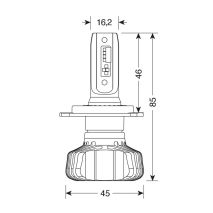 H4 9-32V 6.500K 4.500lm 40W P43t HALO LED SERIE 5 BLASTER 16LED SEOUL 2ΤΕΜ. LED KIT Auto Moto Tyres 