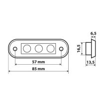 ΦΩΣ ΟΓΚΟΥ 3LED ΛΕΥΚΟ SMD 12/24V 85mm LAMPA - 20ΤΕΜ. Auto Moto Tyres 