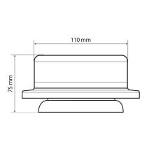 ΦΑΡΟΣ ΜΑΓΝΗΤΙΚΟΣ ΚΑΙ ΒΕΝΤΟΥΖΑ ΠΕΡΙΣΤΡΕΦΟΜΕΝΟΣ RL-13 8LED 9-32V ΠΟΡΤΟΚΑΛΙ ΜΕ ΦΙΣ ΑΝΑΠΤΗΡΑ 3,8m 100x75mm Auto Moto Tyres 