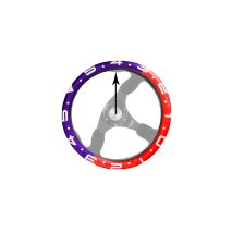 ΚΑΛΥΜΜΑ ΤΙΜΟΝΙΟΥ CLOCK ΟΙΚΟΛΟΓΙΚΟ ΔΕΡΜΑ ΜΠΛΕ/ΚΟΚΚΙΝΟ (M) 37-39cm SIMONI RACING - 1 TEM. Auto Moto Tyres 