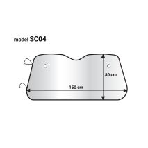 ΗΛΙΟΠΡΟΣΤΑΣΙΑ ΕΣΩΤΕΡΙΚΗ ΑΣΗΜΙ ΜΕ ΒΕΝΤΟΥΖΕΣ 150x80cm AMIO - 1 ΤΕΜ. Auto Moto Tyres 