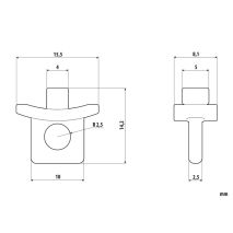 ΓΑΝΤΖΑΚΙΑ ΚΟΥΡΤΙΝΑΣ ΦΟΡΤΗΓΟΥ F-1 4mm U-TYPE  LAMPA - 10 ΤΕΜ. Auto Moto Tyres 