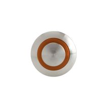 ΔΙΑΚΟΠΤΗΣ ΜΠΟΥΤΟΝ (BUTTON) 12/24V 5Amax 5PIN IP65 ON/OFF ME LED ΠΟΡΤΟΚΑΛΙ ΑΝΟΞΕΙΔΩΤΟ ΑΤΣΑΛΙ LAMPA - 1 TEM. Auto Moto Tyres 