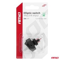 ΔΙΑΚΟΠΤΗΣ ON/OFF  3 ΕΠΑΦΩΝ ΜΕ LED ΠΡΑΣΙΝΟ 12/24V Φ12mm 30A ΜΕ ΣΠΕΙΡΩΜΑ ΟΒΑΛ ΑΜΙΟ - 1 ΤΕΜ. Auto Moto Tyres 