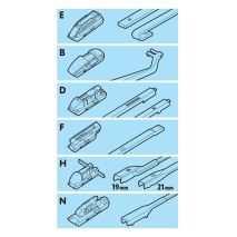 ΥΑΛΟΚΑΘΑΡΙΣΤΗΡΑΣ GRAN PREE SPEED MULTI-FIT ΜΕ 6 ΑΝΤΑΠΤΟΡΕΣ 35CM 14'' LAMPA - 1 TEM. Auto Moto Tyres 