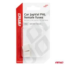 ΑΣΦΑΛΕΙΕΣ JapVal PAL ΜICRO 14mm ΘΗΛΥΚΕΣ 25A ΣΕ ΛΕΥΚΟ ΧΡΩΜΑ AMIO - 2 Τεμ. Auto Moto Tyres 