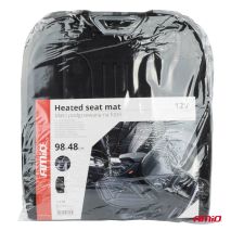 ΠΛΑΤΟΚΑΘΙΣΜΑ ΘΕΡΜΑΙΝΟΜΕΝΟ 12V 98x48cm ΑΦΡΩΔΕΣ ΥΛΙΚΟ ΚΑΙ ΥΦΑΣΜΑ ΜΑΥΡΟ AMIO - 1 τεμ. Auto Moto Tyres 