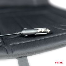 ΠΛΑΤΟΚΑΘΙΣΜΑ ΘΕΡΜΑΙΝΟΜΕΝΟ 12V 98x48cm ΑΦΡΩΔΕΣ ΥΛΙΚΟ ΚΑΙ ΥΦΑΣΜΑ ΜΑΥΡΟ AMIO - 1 τεμ. Auto Moto Tyres 