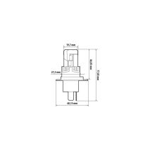 ΛΑΜΠΑ LED H4 12V 6.500K P43t ΘΕΡΜΟ 2.000lm/2.400lm+ΨΥΧΡΟ1.500/2.000lm 25W HALO LED QUICK FIT ALIEN SERIES LAMPA - 1 ΤΕΜ. Auto Moto Tyres 