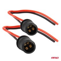 ΦΙΣΑ 12/24V  ΓΙΑ ΛΑΜΠΕΣ T10/ W5W/ W3W/ W16W ME ΚΑΛΩΔΙΟ ΑΜΙΟ - 2 ΤΕΜ. Auto Moto Tyres 