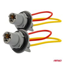 ΦΙΣΑ 12/24V ΓΙΑ ΛΑΜΠΕΣ T15/W5W/W16W  ME ΚΑΛΩΔΙΟ ΑΜΙΟ - 2 ΤΕΜ. Auto Moto Tyres 