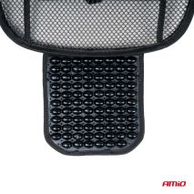 ΠΛΑΤΟΚΑΘΙΣΜΑ ΜΕ ΧΑΝΤΡΕΣ ΚΑΙ ΜΑΞΙΛΑΡΑΚΙ ΜΕΣΗΣ  ΜΕ ΔΙΑΠΝΕΟΝ ΥΦΑΣΜΑ 125x52cm ΜΑΥΡΟ AMIO - 1 Τεμ. Auto Moto Tyres 