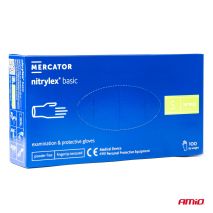 ΓΑΝΤΙΑ ΝΙΤΡΙΛΙΟΥ MERCATOR NITRYLEX BASIC ΣΕ ΜΠΛΕ ΧΡΩΜΑ SMALL (S) ΑΜΙΟ - 100 ΤΕΜ. Auto Moto Tyres 