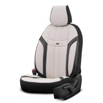 ΚΑΛΥΜΜΑΤΑ ΚΑΘΙΣΜΑΤΩΝ OTOM SWAN 503 BEIGE ΜΑΥΡΟ/ΜΠΕΖ ΛΙΝΟ & ΔΕΡΜΑΤΙΝΗ SETΑΜΙΟ - 1 σετ. Auto Moto Tyres 