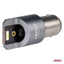 ΛΑΜΠΑΚΙΑ P21/5W BAY15d 12/24V 6.000K 2xSMD LED FULL CAN-BUS ΛΕΥΚΟ PRO SERIES  AMIO - 2 Τεμ. Auto Moto Tyres 