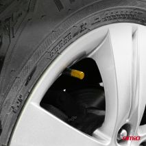 ΚΑΠΑΚΙΑ ΒΑΛΒΙΔΩΝ ΑΛΟΥΜΙΝΙΟΥ ΚΙΤΡΙΝΑ AMIO - 4 Τεμ. Auto Moto Tyres 