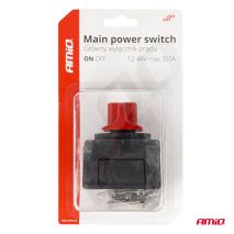 ΔΙΑΚΟΠΤΗΣ POWER-OFF ΜΠΑΤΑΡΙΑΣ ΣΕ ΒΑΣΗ 12-48V 300A  ΜΑΥΡΟ/ΚΟΚΚΙΝΟ AMIO - 1 Τεμ. Auto Moto Tyres 