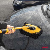 ΒΟΥΡΤΣΑ ΚΑΘΑΡΙΣΜΟΥ ΜΕ ΤΗΛΕΣΚΟΠΙΚΟ ΚΟΝΤΑΡΙ 46-100cm & 3 ΠΑΝΑΚΙΑ ΚΑΘΑΡΙΣΜΟΥ ΜΙΚΡΟΦΙΜΠΡΑ  ΑΜΙΟ - 1 ΤΕΜ. Auto Moto Tyres 