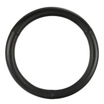 ΚΑΛΥΜΜΑ ΤΙΜΟΝΙΟΥ RACING PREMIUM BLACK (S) 35/37cm ΣΥΝΘΕΤΙΚΟ ΔΕΡΜΑ SKEENTEX ΜΑΥΡΟ/CARBON LOOK LAMPA  - 1 ΤΕΜ. Auto Moto Tyres 