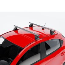 ΜΠΑΡΕΣ ΟΡΟΦΗΣ ΑΛΟΥΜΙΝΙΟΥ OMEGA PLUS LARGE 130 cm ΜΕ ΚΑΠΑΚΙΑ ΣΕ ΑΣΗΜΙ ΧΡΩΜΑ ΓΙΑ ΑΠΛΗ ΟΡΟΦΗ MENABO - 2 ΤΕΜ. Auto Moto Tyres 