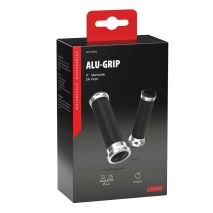 ΧΕΡΟΥΛΙΑ MOTO ALU GRIP  ΜΑΥΡΟ/ΑΣΗΜΙ ΧΡΩΜΑ 22mm+25mm 12cm LAMPA - 2 τεμ. Auto Moto Tyres 