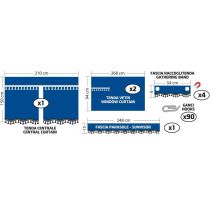 ΚΟΥΡΤΙΝΕΣ ΝΤΑΛΙΚΑΣ LUXURY PRO CABIN ΜΑΥΡΟ / ΚΟΚΚΙΝΟ ΣΕΤ LAMPA - 8 ΤΕΜ. Auto Moto Tyres 