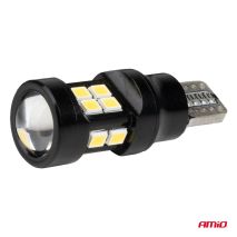 ΛΑΜΠΑΚΙΑ LED T15 W16W 12V/24V LED CAN-BUS 15xSMD 2835 ΛΕΥΚΟ ΦΩΣ 5.500K (ΣΕ ΧΡΩΜΑ ΜΑΥΡΟ) AMIO - 2 ΤΕΜ. Auto Moto Tyres 