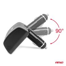 ΑΝΤΑΠΤΟΡΑΣ ΑΝΑΠΤΗΡΑ 12/24V 120W ΜΑΥΡΟΣ/3 ΘΕΣΕΙΣ/ΠΕΡΙΣΤΡΟΦΗ 90 ΜΟΙΡΩΝ AMIO - 1 Τεμ. Auto Moto Tyres 