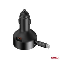 ΦΟΡΤΙΣΤΗΣ ΑΝΑΠΤΗΡΑ 12/24V ΜΕ 1 ΘΥΡΑ USB-C 60W 5V/3A ΤΑΧΕΙΑΣ ΦΟΡΤΙΣΗΣ ΜΕ ΕΝΣΩΜΑΤΟΜΕΝΟ ΚΑΛΩΔΙΟ USB-C ΑΜΙΟ - 1 ΤΕΜ. Auto Moto Tyres 