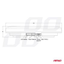 ΦΑΡΟΣ/ΣΤΡΟΜΠΟ ΜΠΑΡΑ R65 R10 12/24V 26W LED ΠΟΡΤΟΚΑΛΙ 10 ΧΡΗΣΕΩΝ ΜΕ ΜΑΓΝΗΤΙΚΗ ΒΑΣΗ 326x186x63mm ΑΜΙΟ - 1 ΤΕΜ. Auto Moto Tyres 