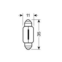 ΛΑΜΠΑΚΙΑ ΠΛΑΦΟΝΙΕΡΑΣ C10W 12V 10W SV8,5-8 (11x35mm) BLUE DYED-GLASS BLISTER - 2 ΤΕΜ. Auto Moto Tyres 