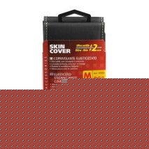 ΚΑΛΥΜΜΑ ΤΙΜΟΝΙΟΥ ΦΟΡΤΗΓΟΥ 44/46cm (M) SKIN-COVER ΜΑΥΡΟ ΜΕ ΜΠΕΖ ΡΑΦΗ ΕΛΑΣΤΙΚΟ 2mm ΠΑΧΟΣ Auto Moto Tyres 