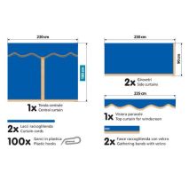 ΣΕΤ ΚΟΥΡΤΙΝΕΣ ΝΤΑΛΙΚΑΣ PRIVILEGE HIGH CENTRAL ΜΠΛΕ 8ΤΕΜ. Auto Moto Tyres 