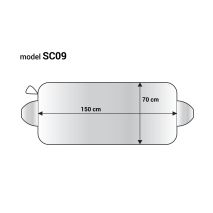 ΗΛΙΟΠΡΟΣΤΑΣΙΑ ΑΥΤΟΚΙΝΗΤΟΥ UNIVERSAL - 150x70cm (ΑΣΗΜΙ - EPE FOAM) AMiO - 1 ΤΕΜ. Auto Moto Tyres 