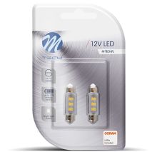ΛΑΜΠΑΚΙΑ ΠΛΑΦΟΝΙΕΡΑΣ C5W/C10W 12V SV8.5 0,75W 41mm 6xSMD2835 LED OSRAM ΛΕΥΚΟ  BLISTER 2ΤΕΜ. M-TECH Auto Moto Tyres 