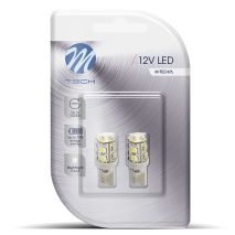 T10 W5W 12V W2,1x9,5d LED 9xSMD3528 ΚΙΤΡΙΝΟ (ΚΑΡΦΩΤΟ ΑΚΑΛΥΚΟ) BLISTER  M-TECH - 2ΤΕΜ. Auto Moto Tyres 