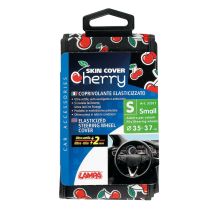 ΚΑΛΥΜΜΑ ΤΙΜΟΝΙΟΥ SKIN-COVER CHERRY-CILIEGE(ΚΕΡΑΣΙΑ) 35/37cm(S) ΜΑΥΡΟ ΕΛΑΣΤΙΚΟ ΠΟΛΥΕΣΤΕΡΙΚΟ 2mm ΠΑΧΟΣ Auto Moto Tyres 