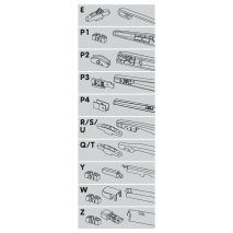 ΥΑΛΟΚΑΘΑΡΙΣΤΗΡΑΣ ΠΙΣΩ ONE FIT FLAT 38cm (15") 1ΤΕΜ. ΜΕ 10 ΑΝΤΑΠΤΟΡΕΣ (VW GROUP) Auto Moto Tyres 