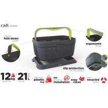 ΚΑΛΑΘΙ ΜΕΤΑΦΟΡΑΣ ΠΡΟΙΟΝΤΩΝ RATI ΠΛΑΣΤΙΚΟ ΜΕ ΑΝΤΙΟΛΙΣΘΗΤΙΚΗ ΒΑΣΗ 21L 12kg max ΜΕ ΛΑΒΗ 438x292x315mm Auto Moto Tyres 