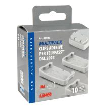 ΒΑΣΗ ΣΤΗΡΙΞΗΣ ΓΙΑ ΣΥΣΚΕΥΕΣ E-PASS ΔΙΟΔΙΩΝ (ΝΕΑΣ ΕΚΔΟΣΗΣ mod2023)  ΜΕ ΚΛΙΠ ΑΥΤΟΚΟΛΛΗΤΗ ΠΑΡΜΠΡΙΖ LAMPA - 10 ΤΕM. Auto Moto Tyres 