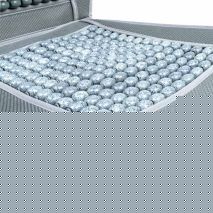 ΠΛΑΤΟΚΑΘΙΣΜΑ ΜΕ ΧΑΝΤΡΕΣ ΚΑΙ ΜΑΞΙΛΑΡΑΚΙ ΜΕΣΗΣ ΠΟΛΥΕΣΤΕΡΙΚΟ ΥΦΑΣΜΑ 97x44cm ΓΚΡΙ  AMIO - 1 Τεμ. Auto Moto Tyres 