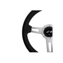 ΤΙΜΟΝΙ EPOCA ΜΑΥΡΟ/ΧΡΩΜΙΟ ΔΕΡΜΑΤΙΝΟ ΤΡΙΑΚΤΙΝΟ ΔΙΑΜΕΤΡΟΣ 350mm SIMONI RACING  - 1 τεμ. Auto Moto Tyres 