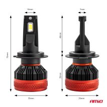 ΛΑΜΠΕΣ LED H7 9-16V 90W 6.500K 9900lm CAN BUS (ME ΑΝΕΜΙΣΤΗΡΑΚΙ) X3 SERIES AMIO - 2ΤΕΜ. Auto Moto Tyres 