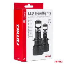 ΛΑΜΠΕΣ H4 PL-LENS SERIES 9>36V 60W 5.000K 3.800lm LED 2x4575 SMD CAN-BUS ΜΕ ΠΡΟΤΖΕΚΤΟΡΑ AMIO - 2 Τεμ. Auto Moto Tyres 