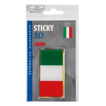 ΑΥΤΟΚΟΛΛΗΤΟ ΣΗΜΑ 3D ΣΗΜΑΙΑ ΙΤΑΛΙΑΣ 78x40mm LAMPA -  1 Τεμ. Auto Moto Tyres 