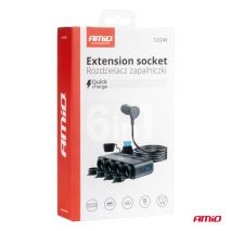 ΑΝΤΑΠΤΟΡΑΣ ΑΝΑΠΤΗΡΑ ΤΕΤΡΑΠΛΟΣ 12/24V 216W MAX ΜΕ 2 ΘΥΡΕΣ USB PD30W/QC3.0 AMIO - 1 Τεμ. Auto Moto Tyres 