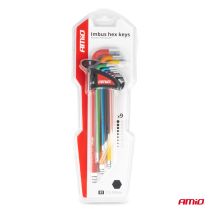 ΚΛΕΙΔΙΑ ΑΛΛΕΝ (ALLEN) ΕΞΑΓΩΝΑ ΑΤΣΑΛΙ S2 ΔΙΑΦΟΡΑ ΜΕΓΕΘΗ ΔΙΑΦΟΡΑ ΧΡΩΜΑΤΑ XL ΑΜΙΟ - 9 ΤΕΜ. Auto Moto Tyres 