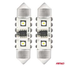 ΛΑΜΠΑΚΙΑ ΠΛΑΦΟΝΙΕΡΑΣ 36mm 12/24V C5W 5500K 12xSMD 3838 CAN-BUS FESTOON (ΛΕΥΚΟ) ΑΜΙΟ - 2 ΤΕΜ. Auto Moto Tyres 
