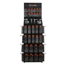 ΕΚΘΕΤΗΣ/ΣΤΑΝΤ ΜΕ ΤΡΕΙΣ ΠΛΕΥΡΕΣ ΚΑΙ 4 ΟΠΙΣΘΙΑ ΡΑΦΙΑ 185x50x28cm OPTILINE Auto Moto Tyres 